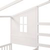 Bright Designs  L-shaped White Twin Size Wood House Bed with Fence - Image 10